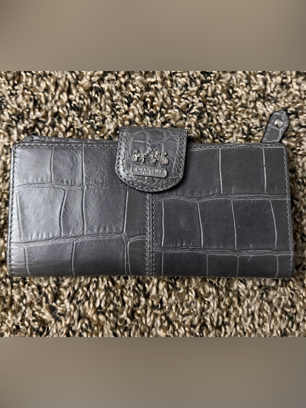 Coach Grey Croc Wallet